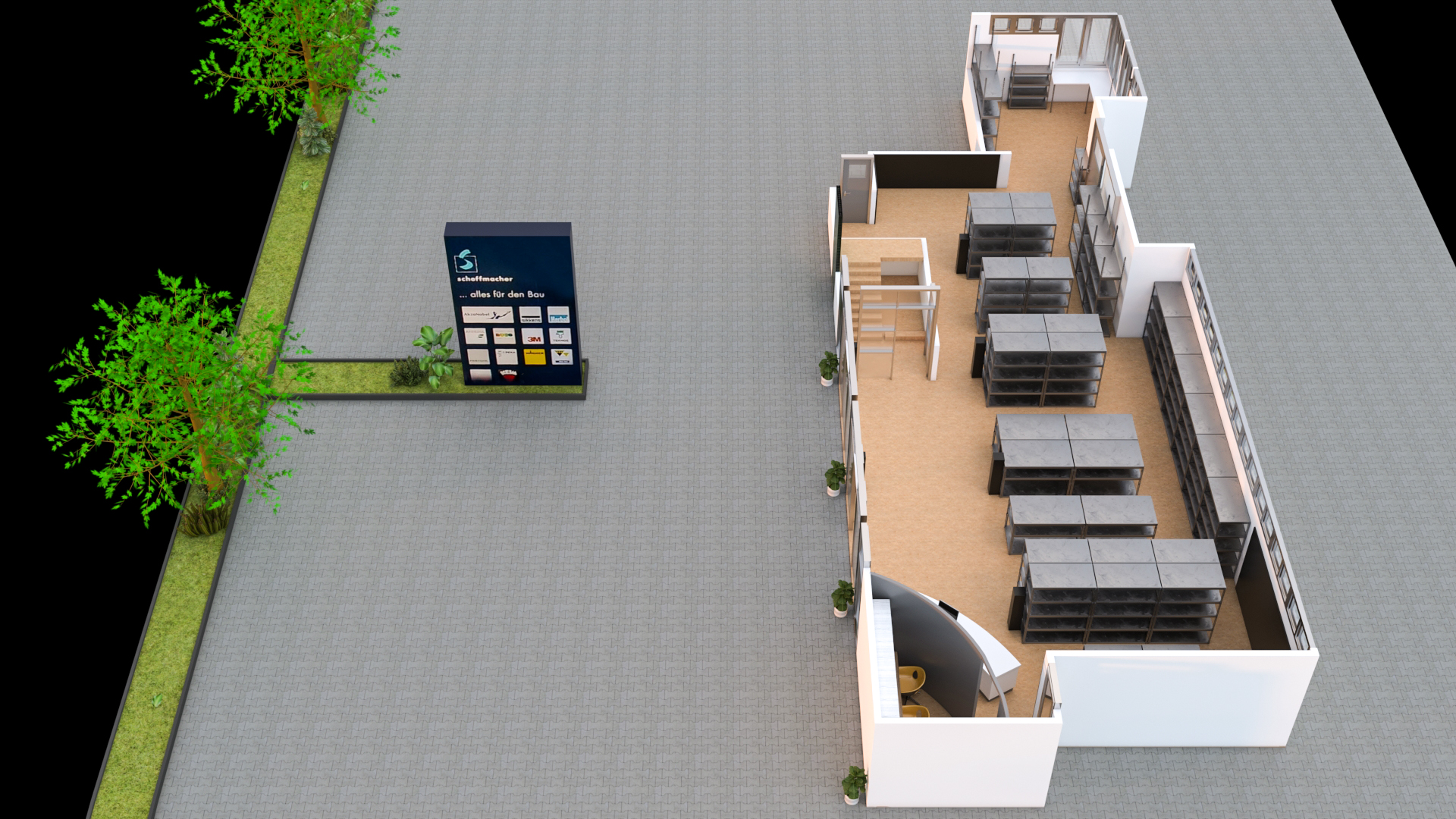 3D Grundriss Matterport - West-Ansicht