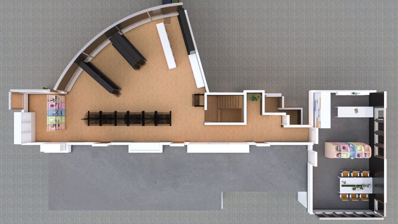 3D Grundriss Obergeschoss - Draufsicht