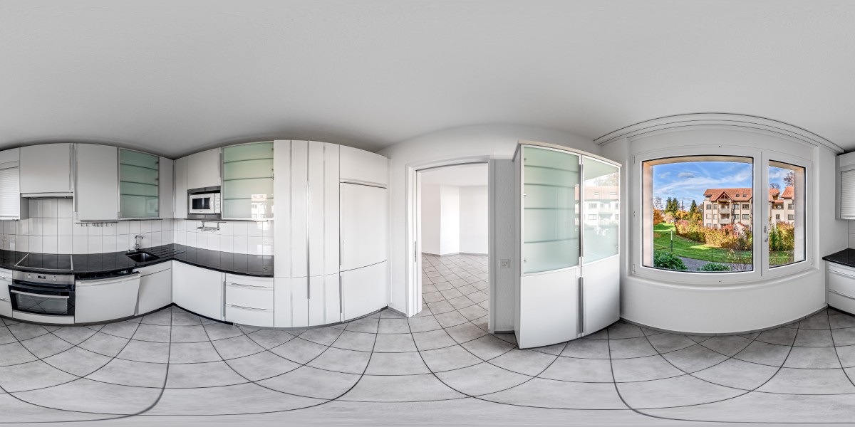 Moderne Küche mit virtueller Rundgang Technologie