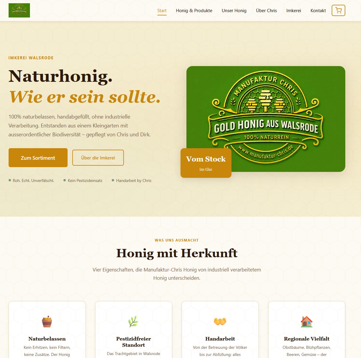 manufaktur-chris.de – Online-Shop für regionalen Naturhonig