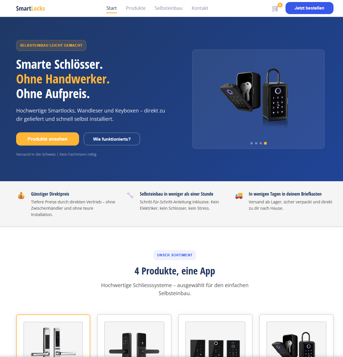 smartlocks.ch – Online-Shop für smarte Schliesssysteme