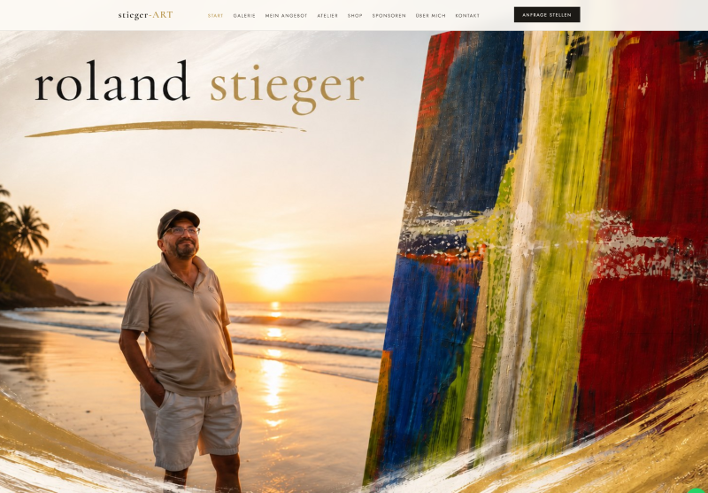 stieger-art.ch – Künstler-Webseite mit Shop für Roland Stieger